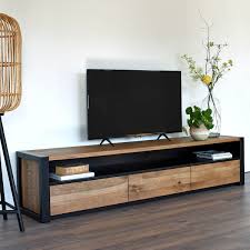 tv meubel hout metaal