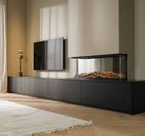 haard met tv meubel