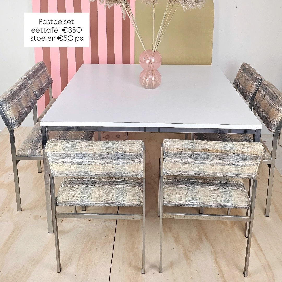 retro eettafel stoelen