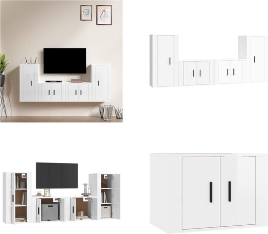 tv kast hoogglans wit