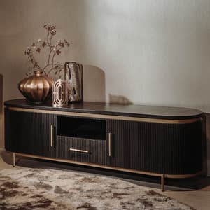 tv meubel zwart metaal