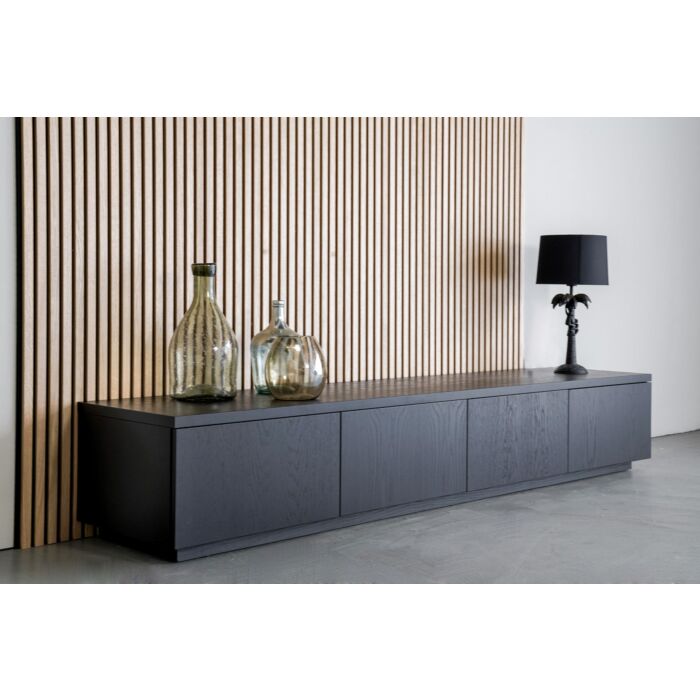 zwevende tv meubel zwart