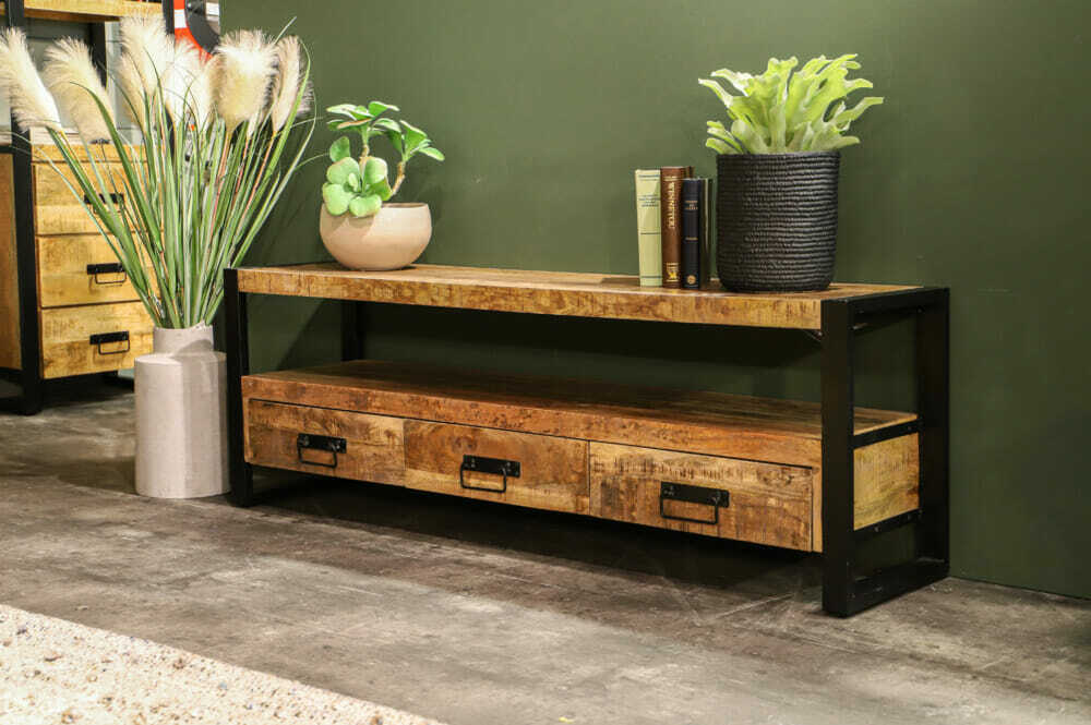 tv kast oud hout
