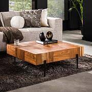 vierkante salontafel hout
